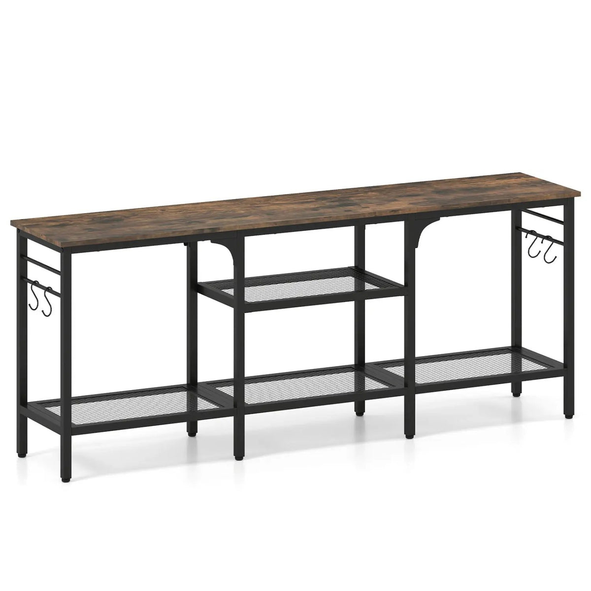 TV Stand for TVs up to 65 Inch with 3-Tier Open Shelves by DirectDeals
