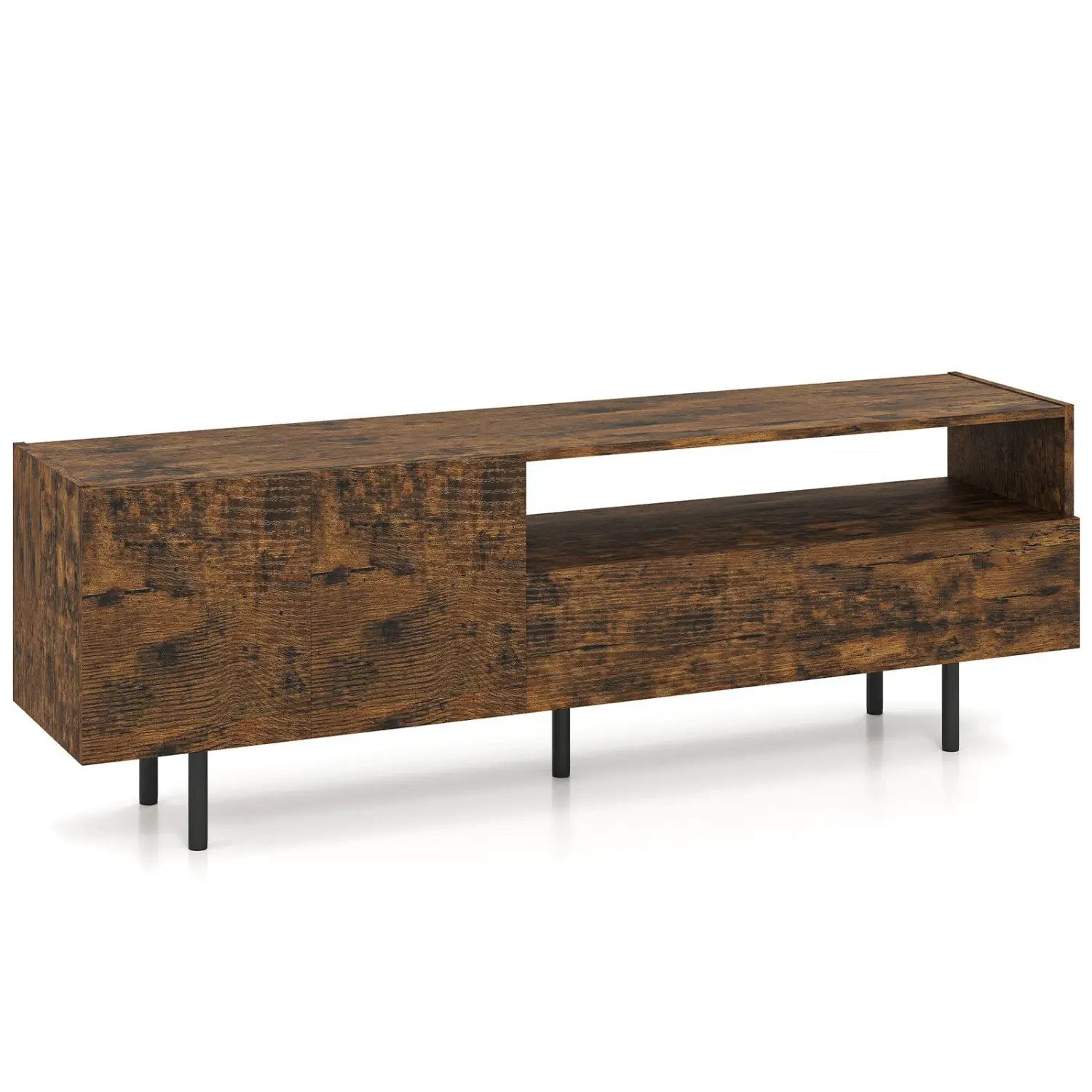 TV Stand for TVs up to 70" with Storage Cabinet and Metal Legs by DirectDeals