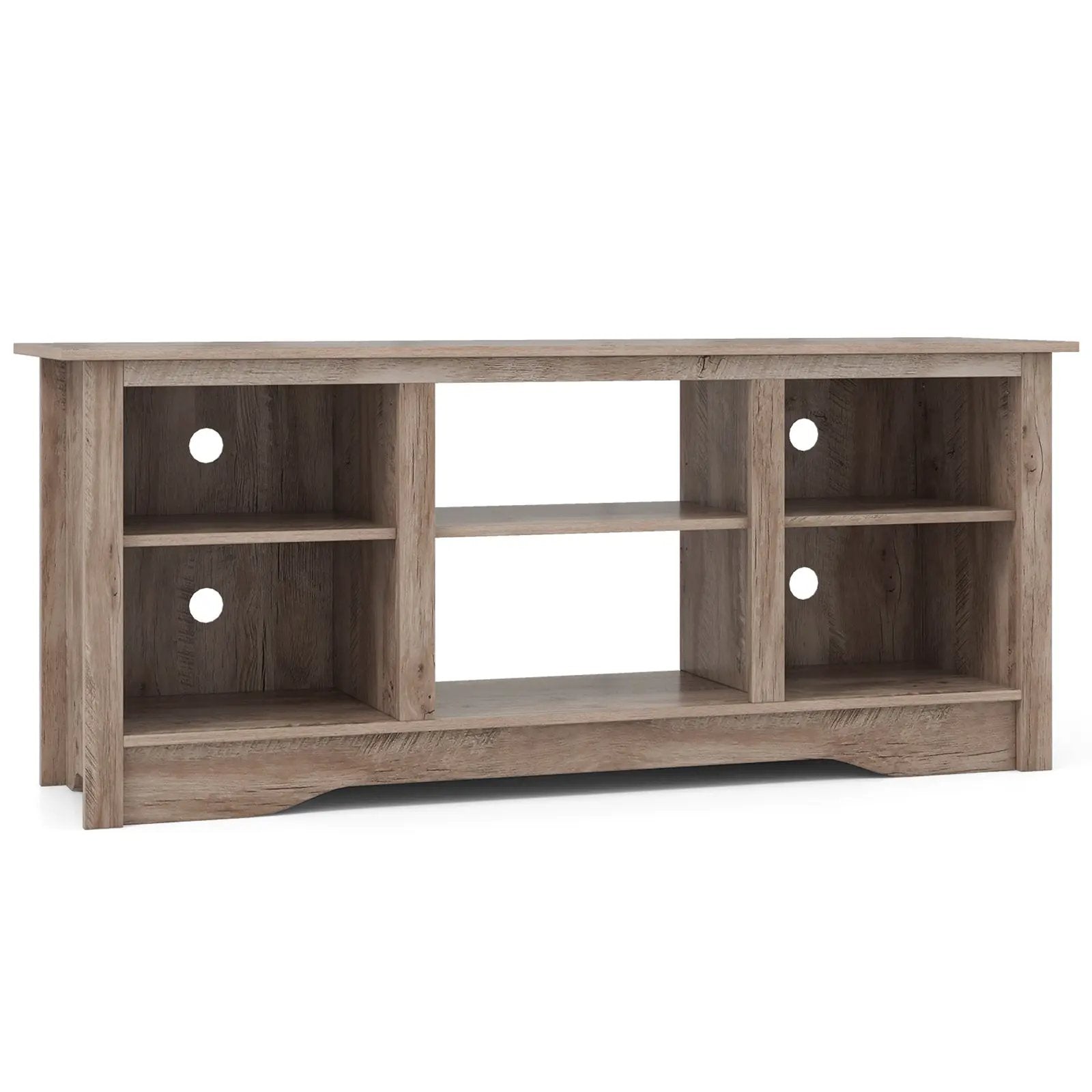 TV Stand for up to 65 Inch Flat Screen TVs with Adjustable Shelves for 18 Inch Electric Fireplace (Not Included) by DirectDeals