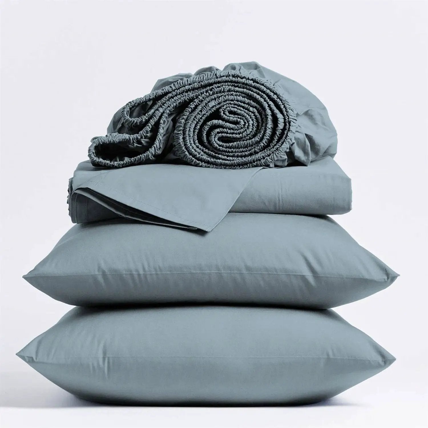 Twin size Aqua Blue 100-Percent Certified Organic Cotton Sheet Set by HomePacific