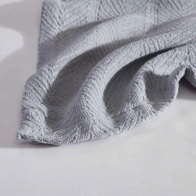 Twin size Cozy Lightweight Grey 100-Percent Cotton Blanket - Machine Washable by HomePacific