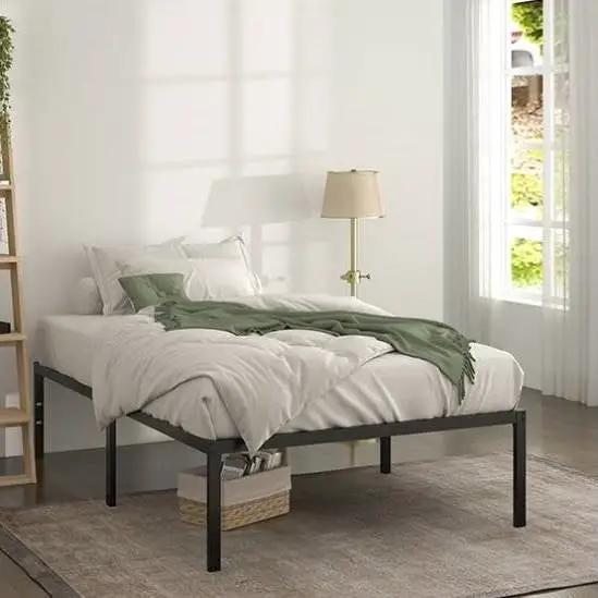 Twin 18-inch High Metal Platform Bed Frame with Under-bed Storage Space by HomePacific