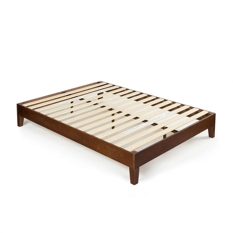 Twin size Solid Wood Platform Bed Frame in Espresso Finish by HomePacific