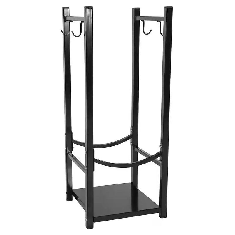 Black Indoor/Outdoor 32-inch Firewood Log Rack by HomePacific