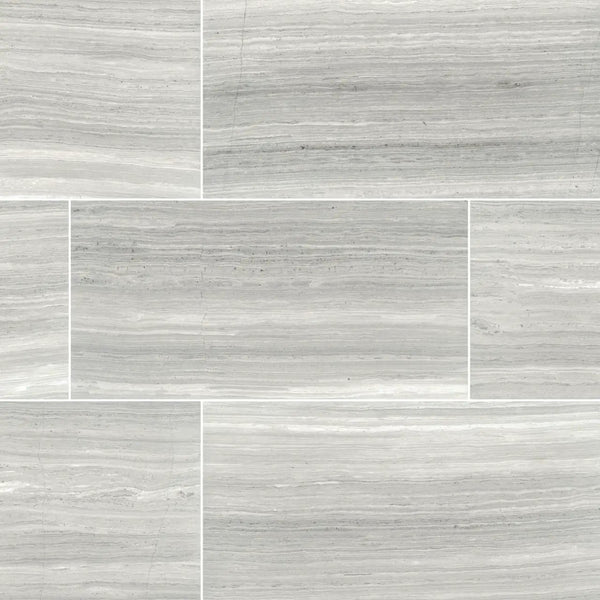 White Oak Polished Marble Tiles 12x24