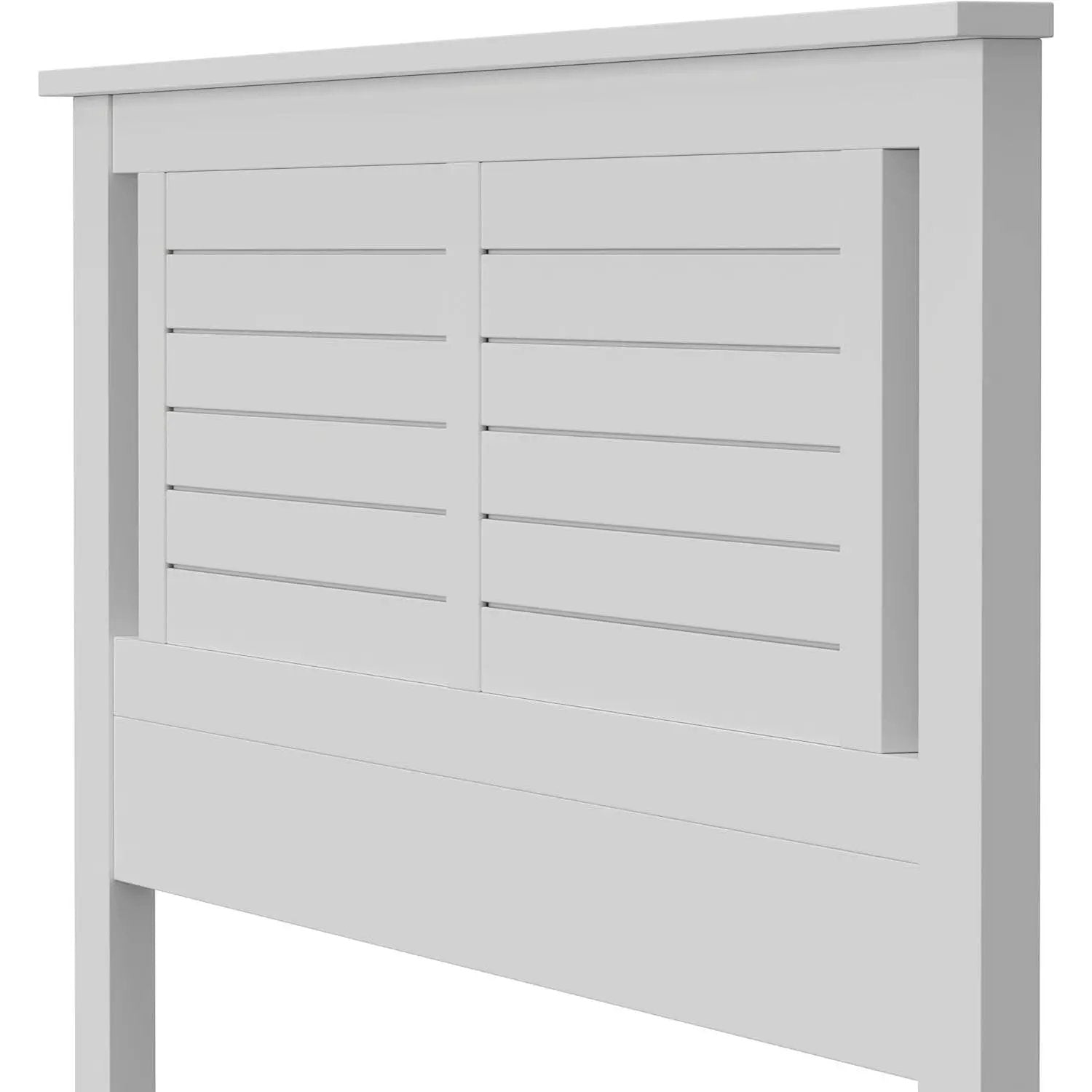 Twin Size Farmhouse Solid Wood Slatted Headboard in White Finish by HomePacific