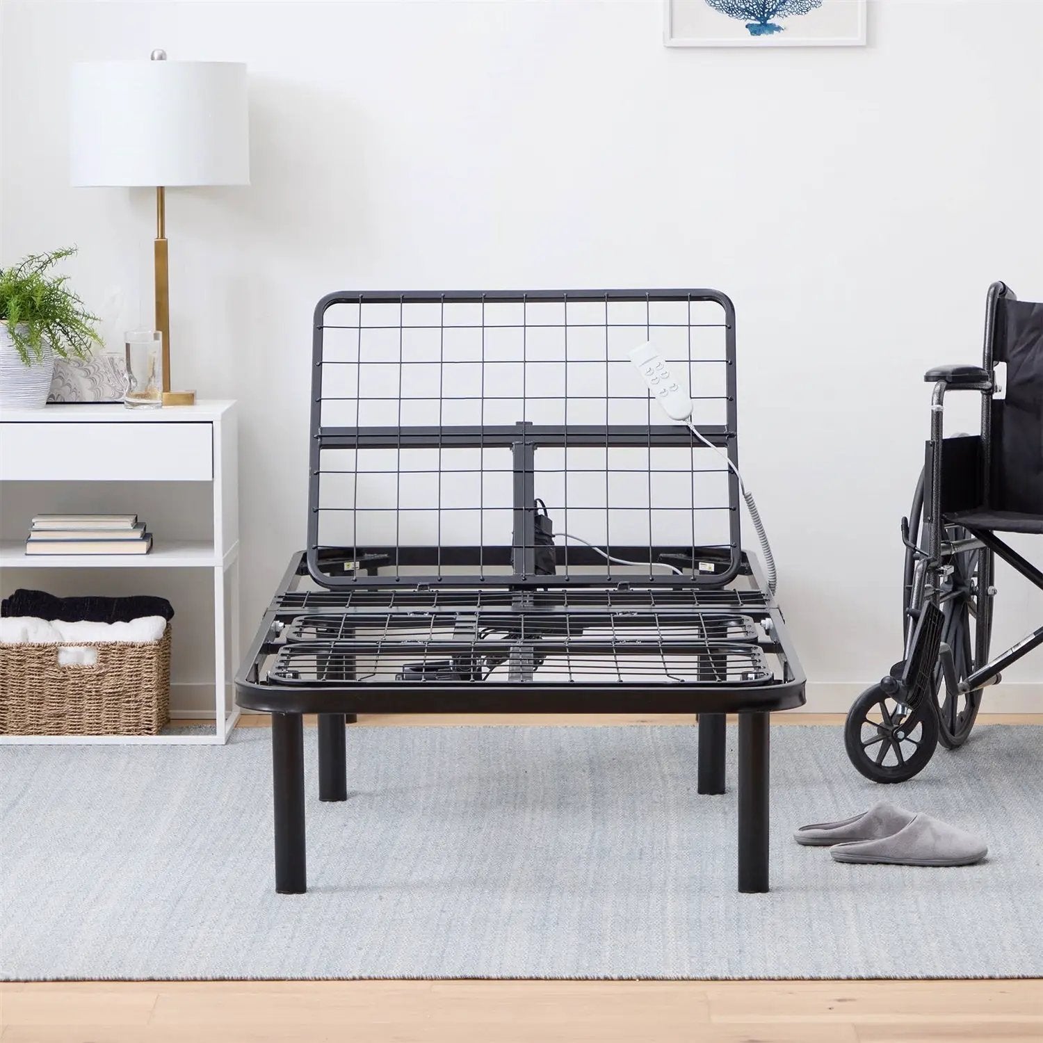 Twin XL Remote Remote Controlled Steel Adjustable Bed by HomePacific