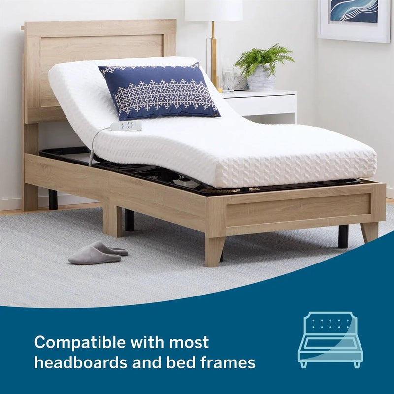Twin XL Remote Remote Controlled Steel Adjustable Bed by HomePacific