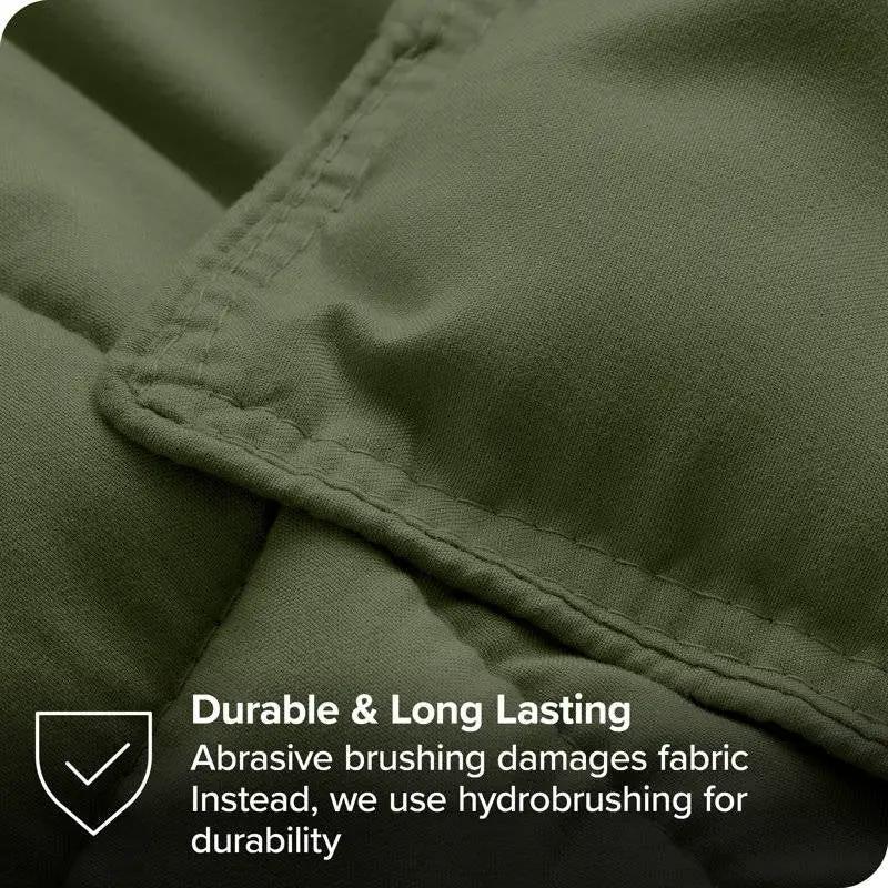 Twin/Twin XL size Super Soft Down Alternative Comforter Set in Olive Green by HomePacific