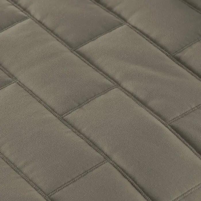Twin/Twin XL Modern Brick Stitch Microfiber Reversible 2 Piece Comforter Set in Taupe by HomePacific