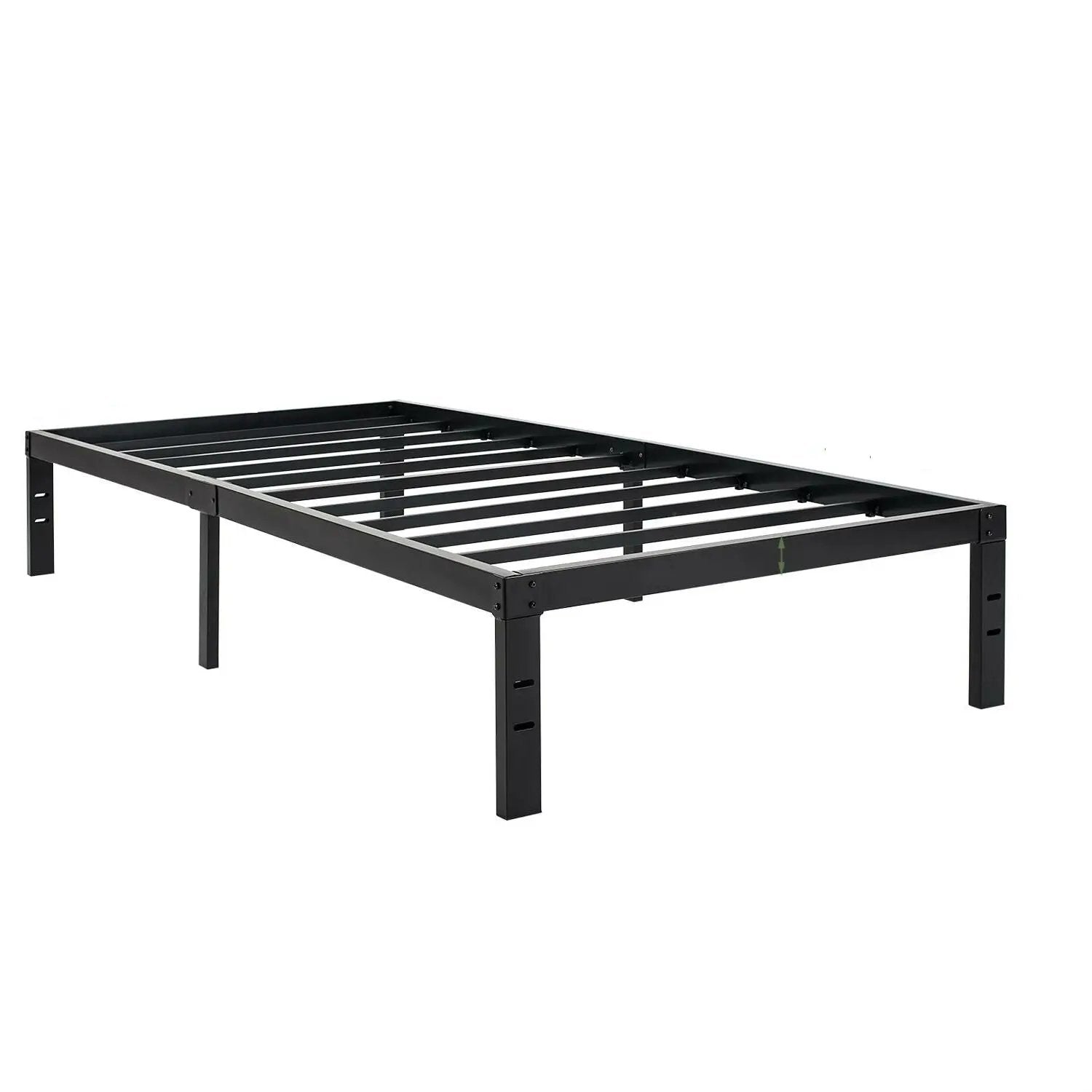 Twin XL College Dorm Heavy Duty Black Metal Platform Bed Frame by HomePacific