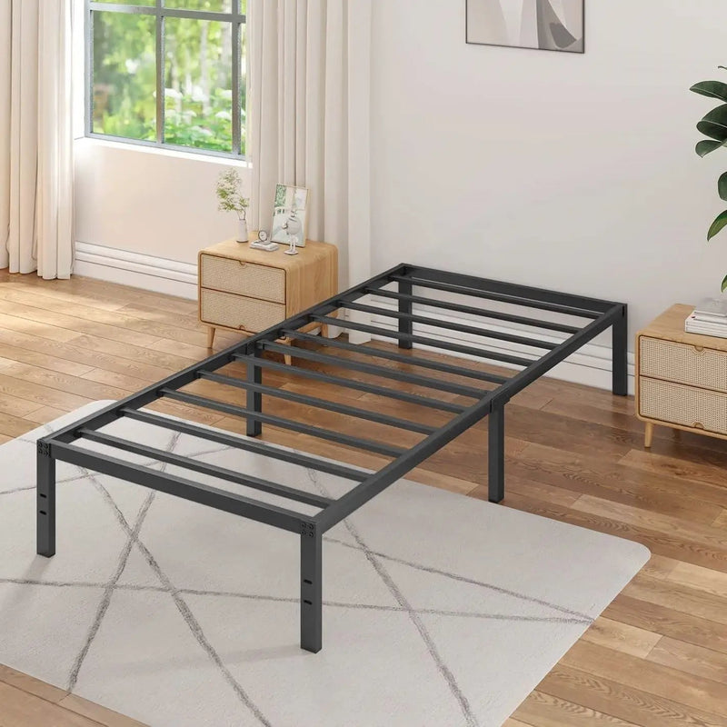 Twin XL 16-inch Heavy Duty Metal Bed Frame with 3,000 lbs Weight Capacity by HomePacific