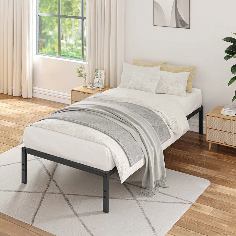 Twin XL 16-inch Heavy Duty Metal Bed Frame with 3,000 lbs Weight Capacity by HomePacific