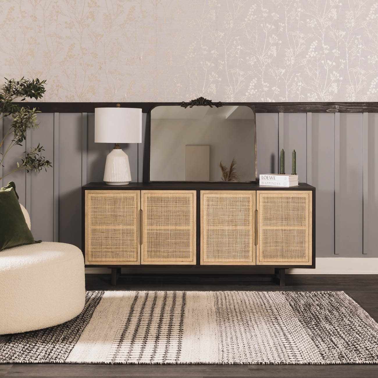 Tramutola White Table Lamp by Boutique Rugs