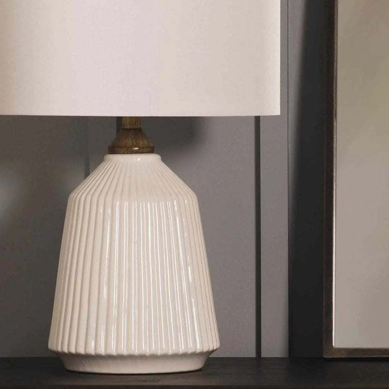 Tramutola White Table Lamp by Boutique Rugs