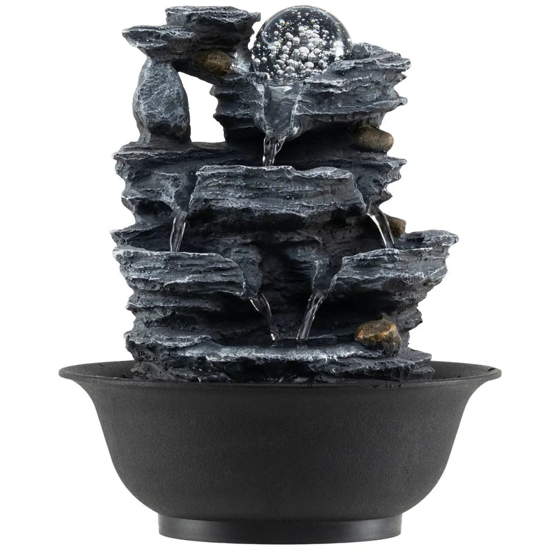 Tabletop Water Fountain with Rolling Crystal Ball and Color-Changing LED Light by DirectDeals