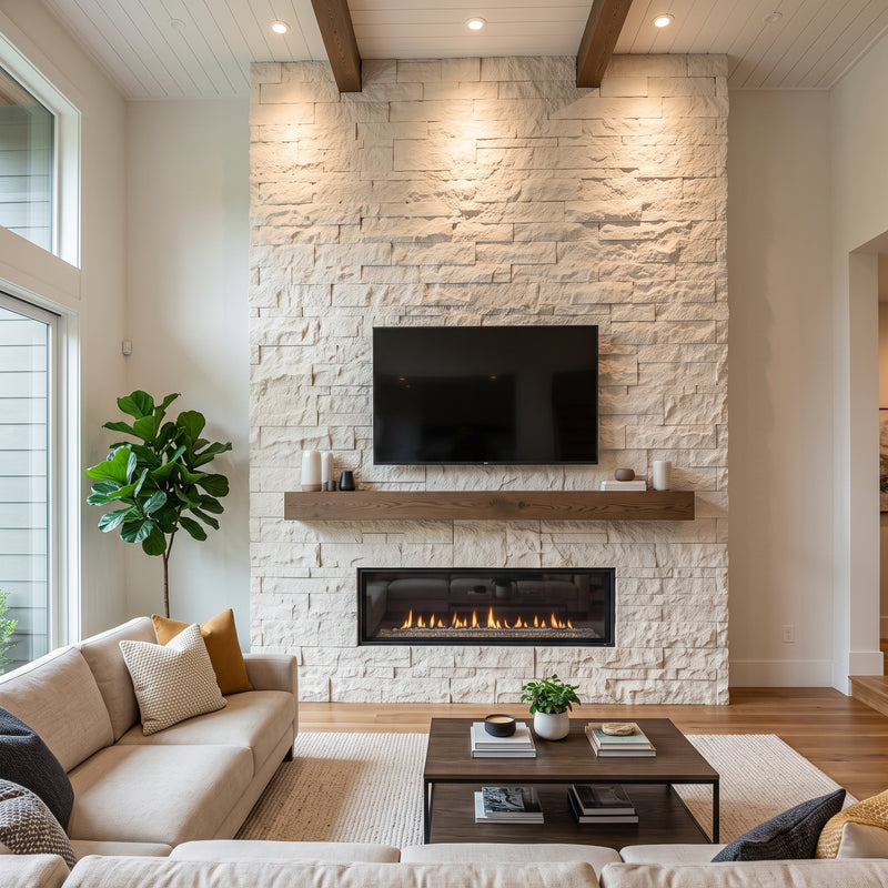 Taja Cream Split Face Limestone Ledger Panel 9x24-LPNLLTAJCRE9246