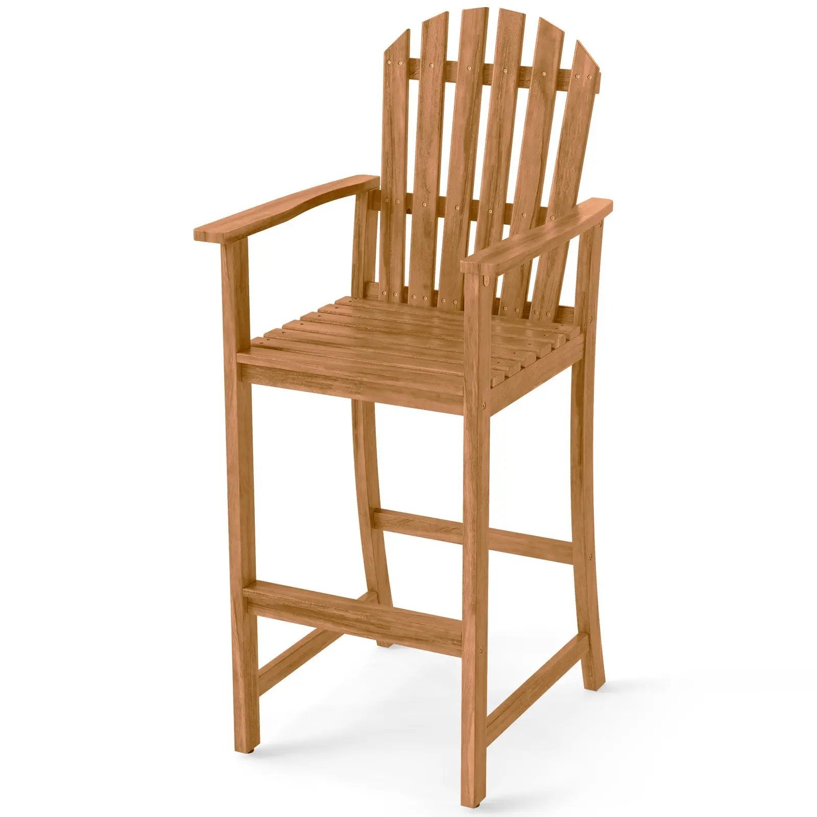Tall Adirondack Chair with Armrests and Footrest for Deck by DirectDeals