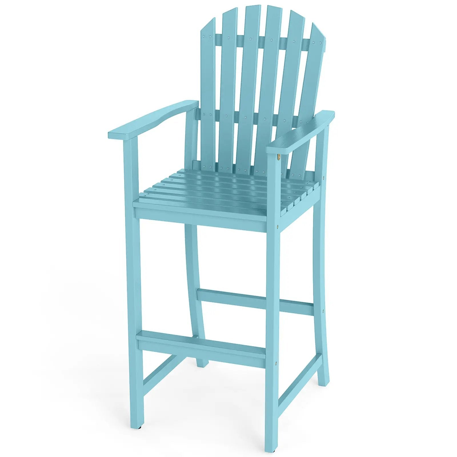 Tall Adirondack Chair with Armrests and Footrest for Deck by DirectDeals