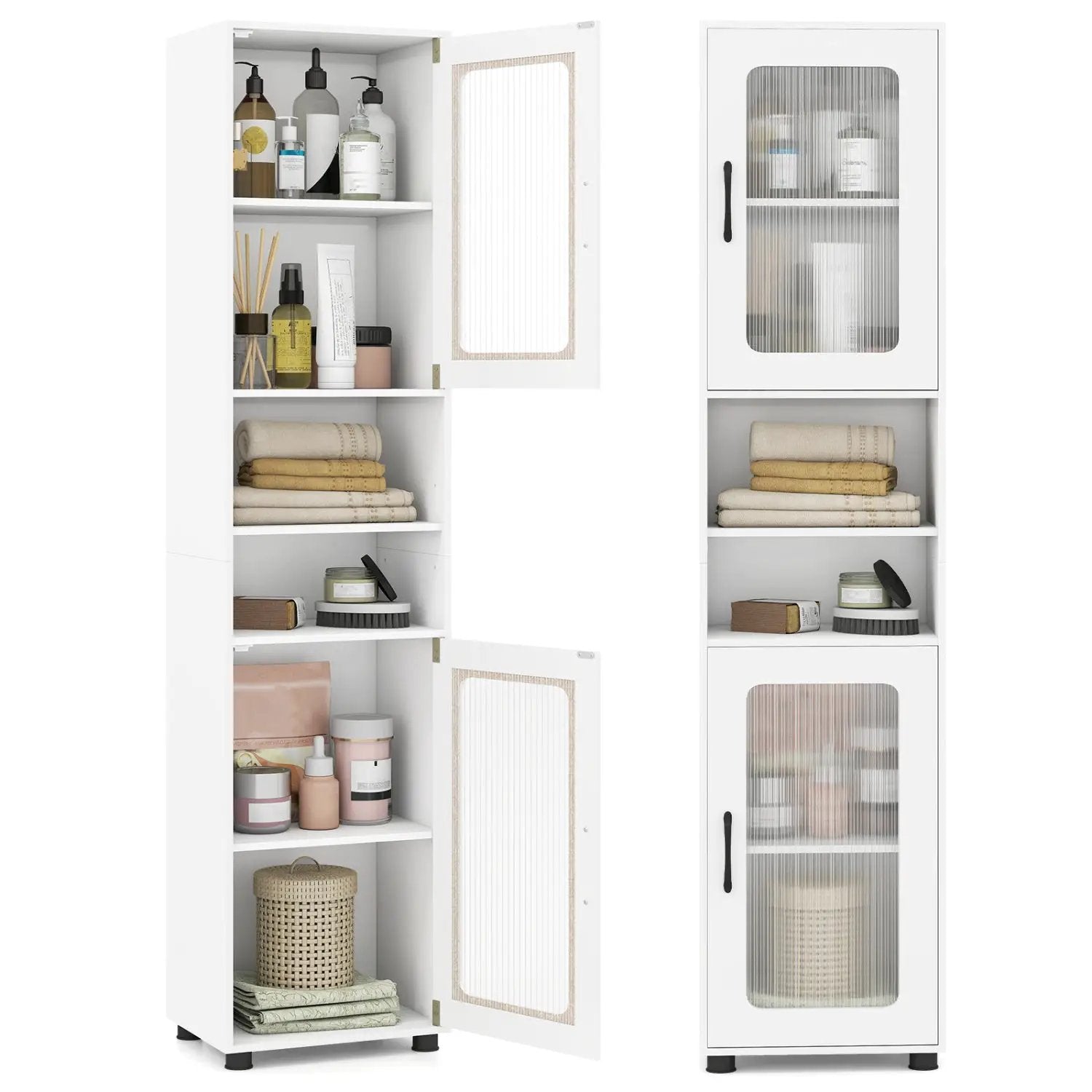 Tall Bathroom Storage Cabinet 67 Inches Freestanding Storage Organizer by DirectDeals