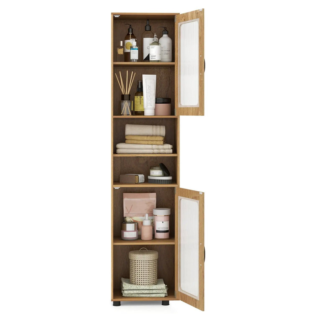 Tall Bathroom Storage Cabinet 67 Inches Freestanding Storage Organizer by DirectDeals