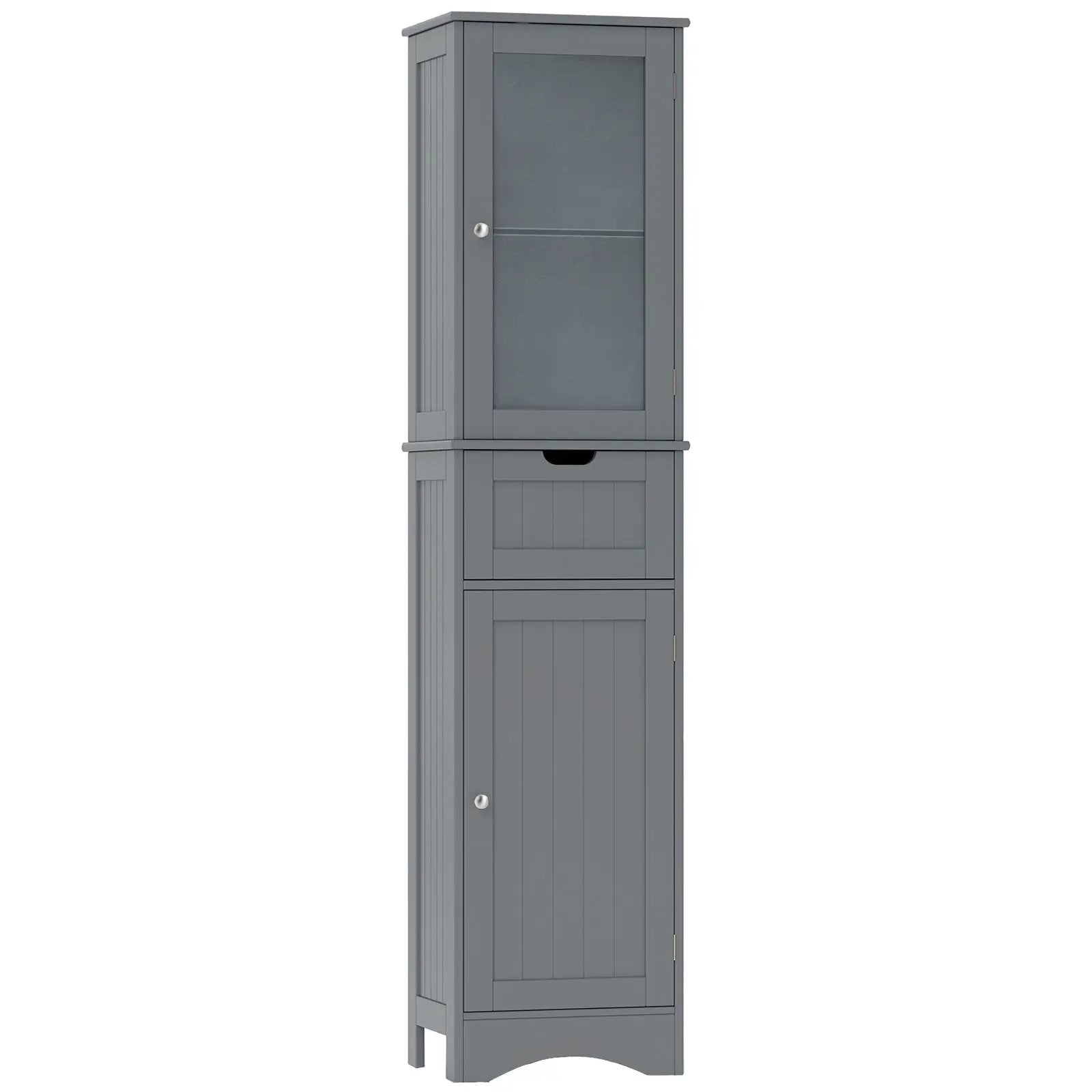 Tall Floor Storage Cabinet with 2 Doors and 1 Drawer for Bathroom by DirectDeals