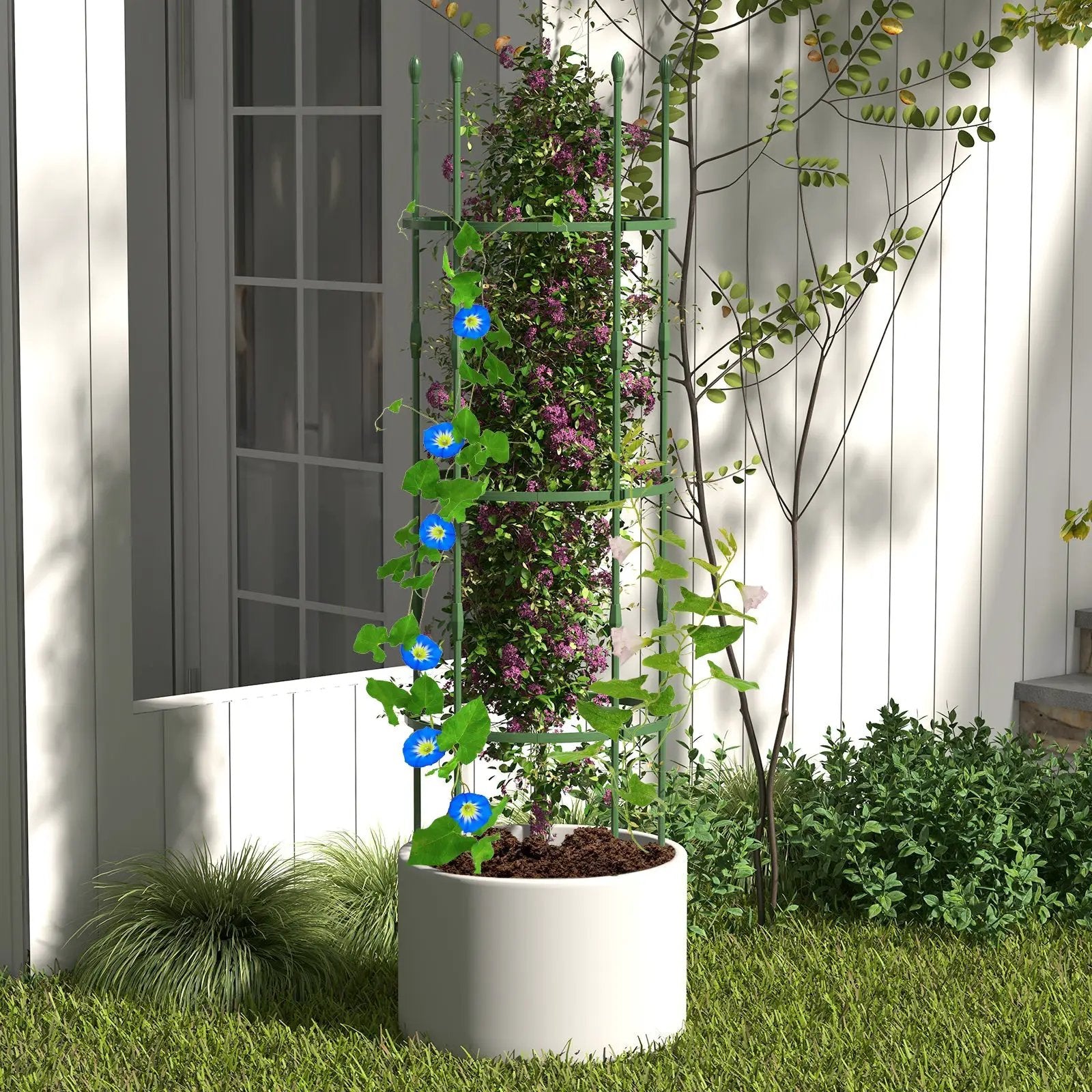 3-Pack Garden Trellis 40 Inch Tall Plant Support Stands with Clips and Ties by DirectDeals