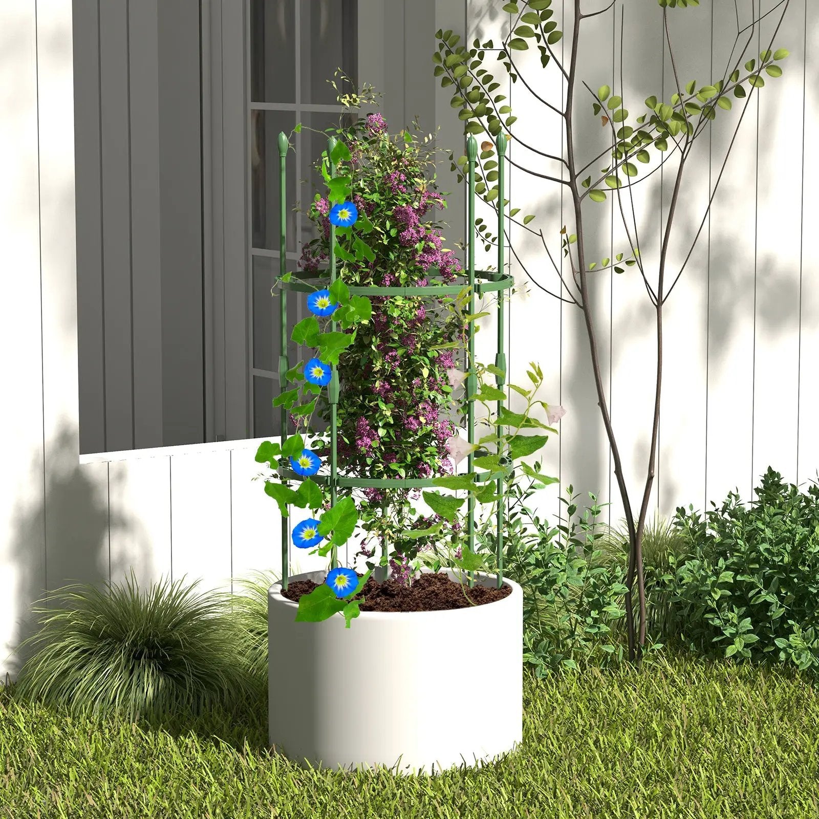 3-Pack Garden Trellis 40 Inch Tall Plant Support Stands with Clips and Ties by DirectDeals