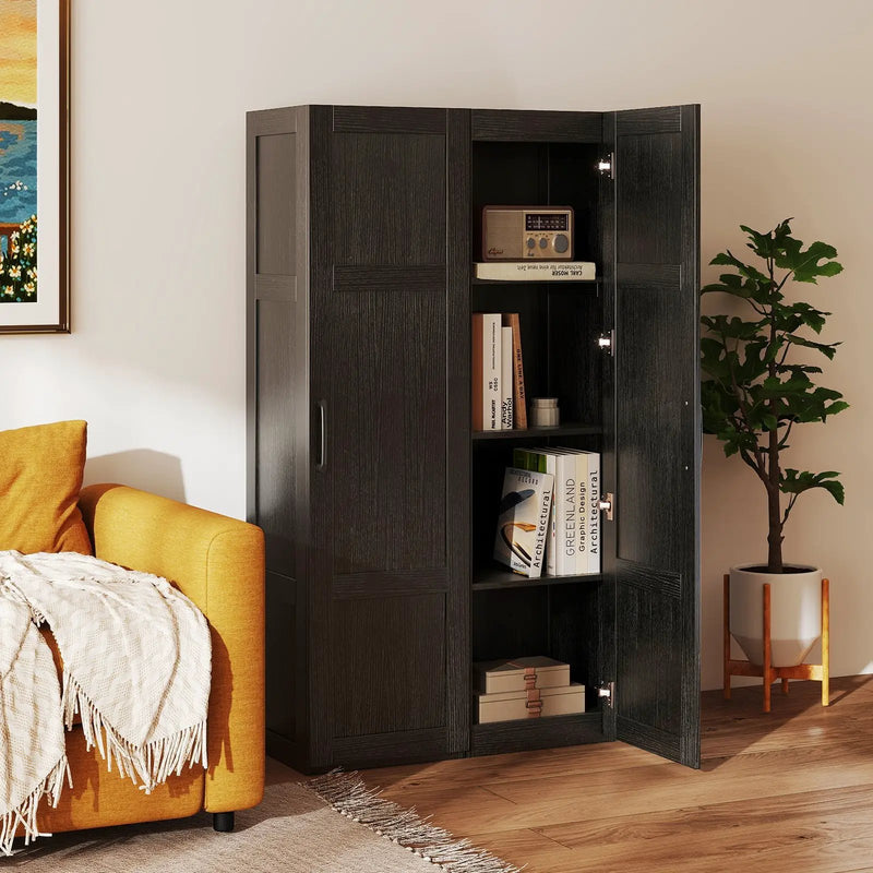 Tall Storage Cabinet with 4 Storage Shelves for Bathroom Living Room by DirectDeals