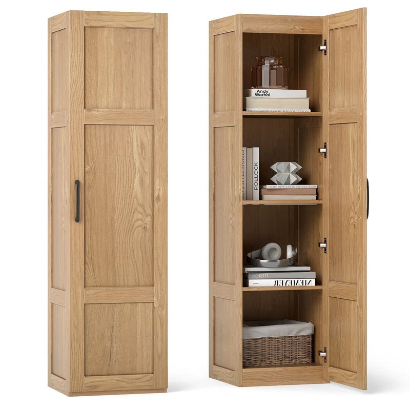 Tall Storage Cabinet with 4 Storage Shelves for Bathroom Living Room by DirectDeals