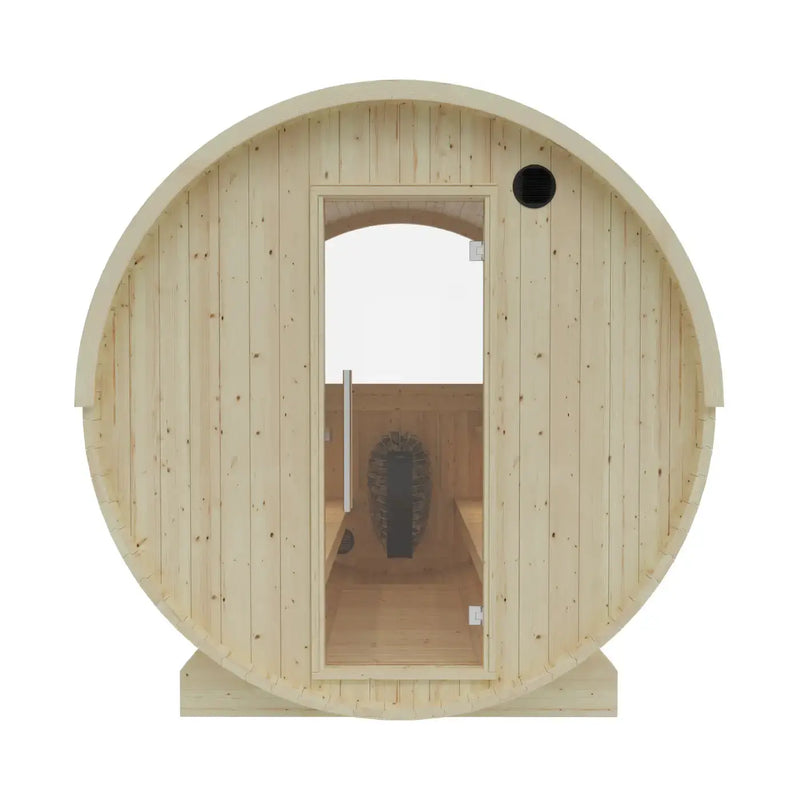 Tampere Finnish Barrel Sauna with WiFi Heater - Finnish Sauna Builders by Finnish Sauna Builders