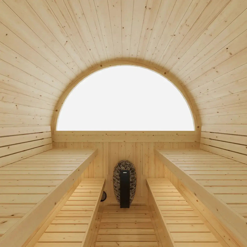 Tampere Finnish Barrel Sauna with WiFi Heater - Finnish Sauna Builders by Finnish Sauna Builders