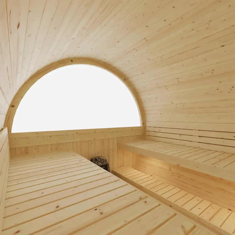 Tampere Finnish Barrel Sauna with WiFi Heater - Finnish Sauna Builders by Finnish Sauna Builders