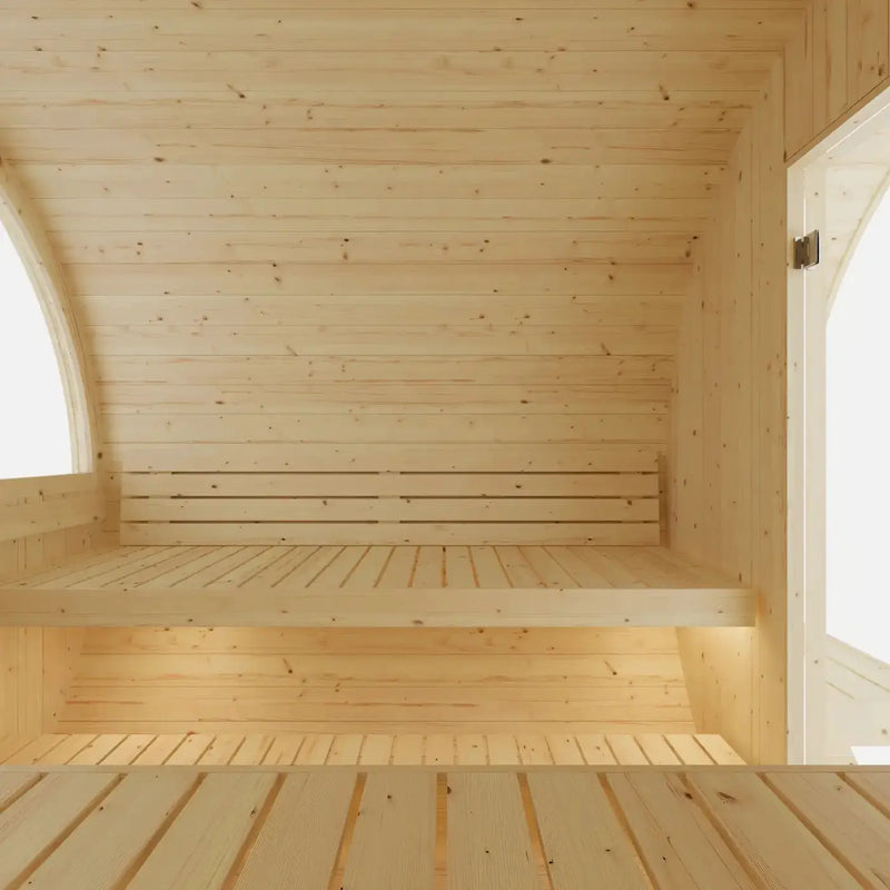 Tampere Finnish Barrel Sauna with WiFi Heater - Finnish Sauna Builders by Finnish Sauna Builders