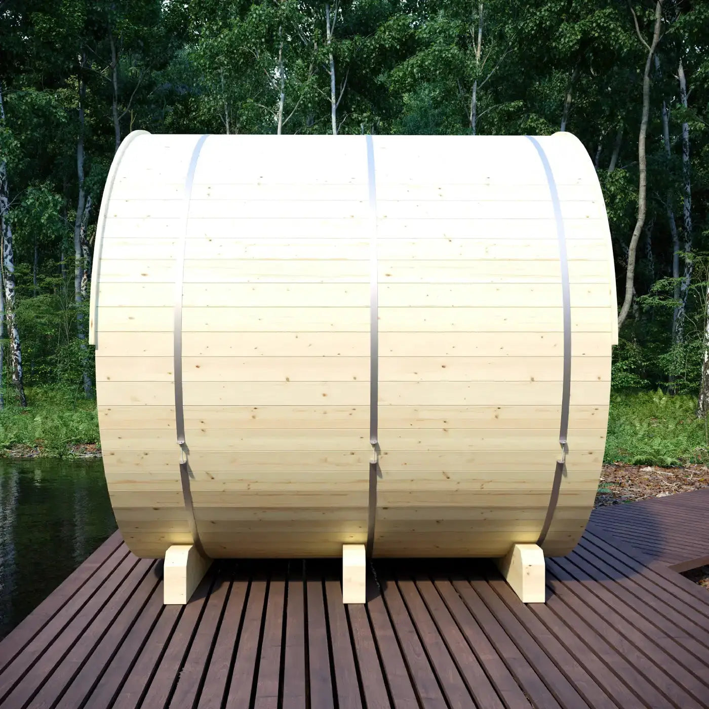 Tampere Finnish Barrel Sauna with WiFi Heater - Finnish Sauna Builders by Finnish Sauna Builders