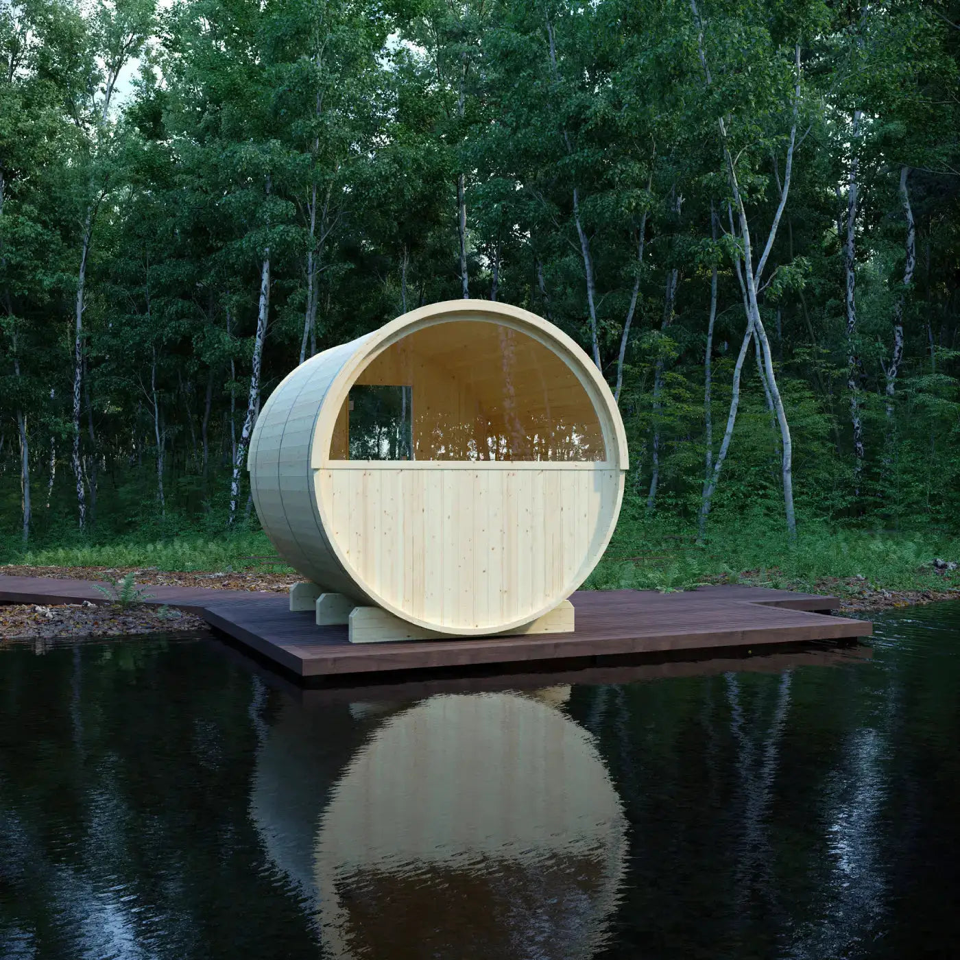 Tampere Finnish Barrel Sauna with WiFi Heater - Finnish Sauna Builders by Finnish Sauna Builders