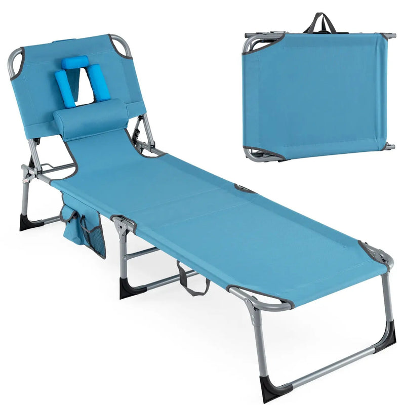 Tanning Chair with Face Arm Holes Folding Chair by DirectDeals
