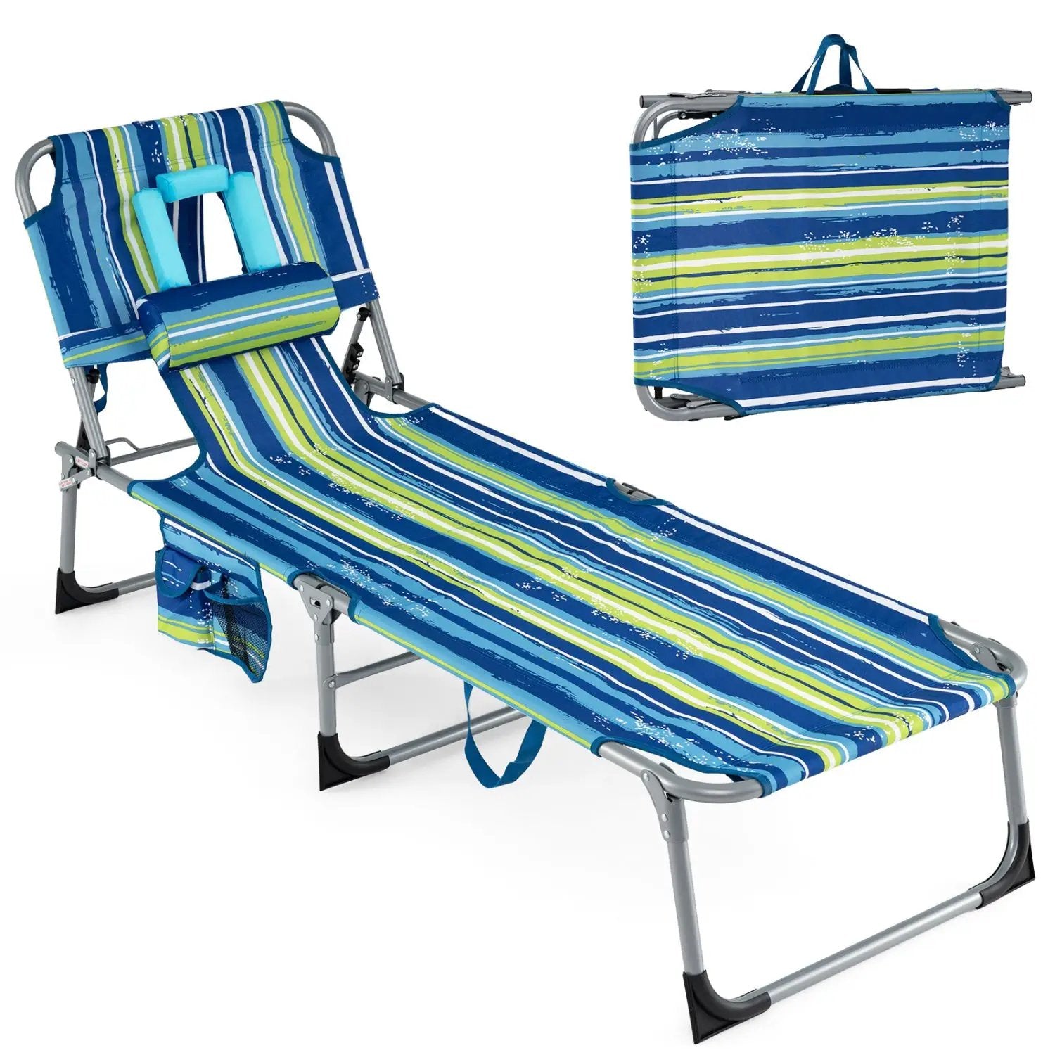 Tanning Chair with Face Arm Holes Folding Chair by DirectDeals