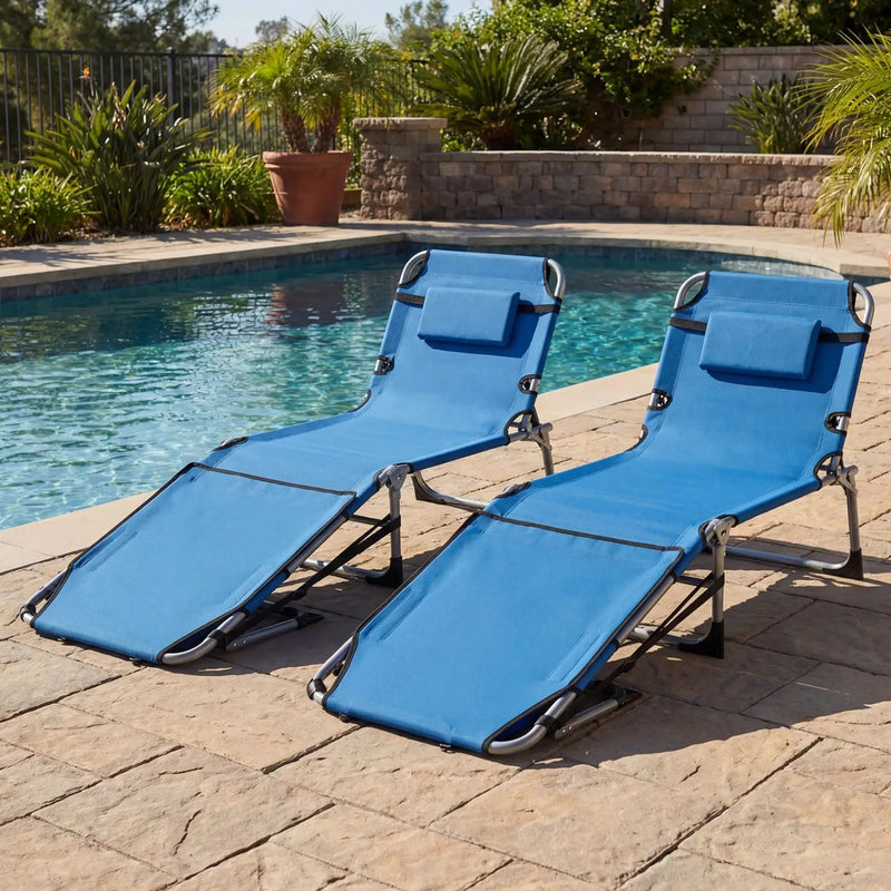 Tanning Chair with Face Arm Holes Portable Sunbathing Chair by DirectDeals