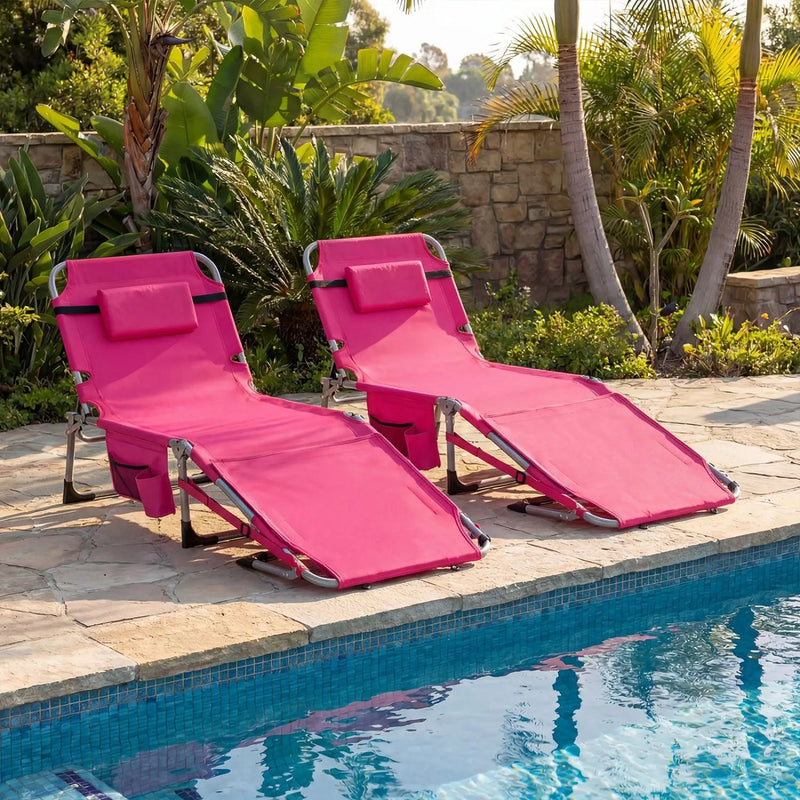 Tanning Chair with Face Arm Holes Portable Sunbathing Chair by DirectDeals