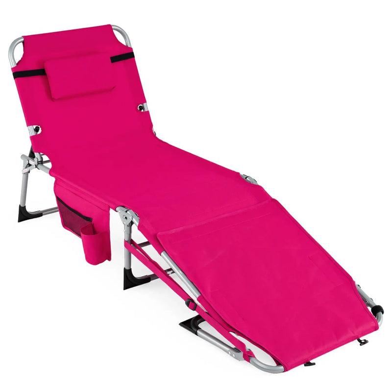 Tanning Chair with Face Arm Holes Portable Sunbathing Chair by DirectDeals