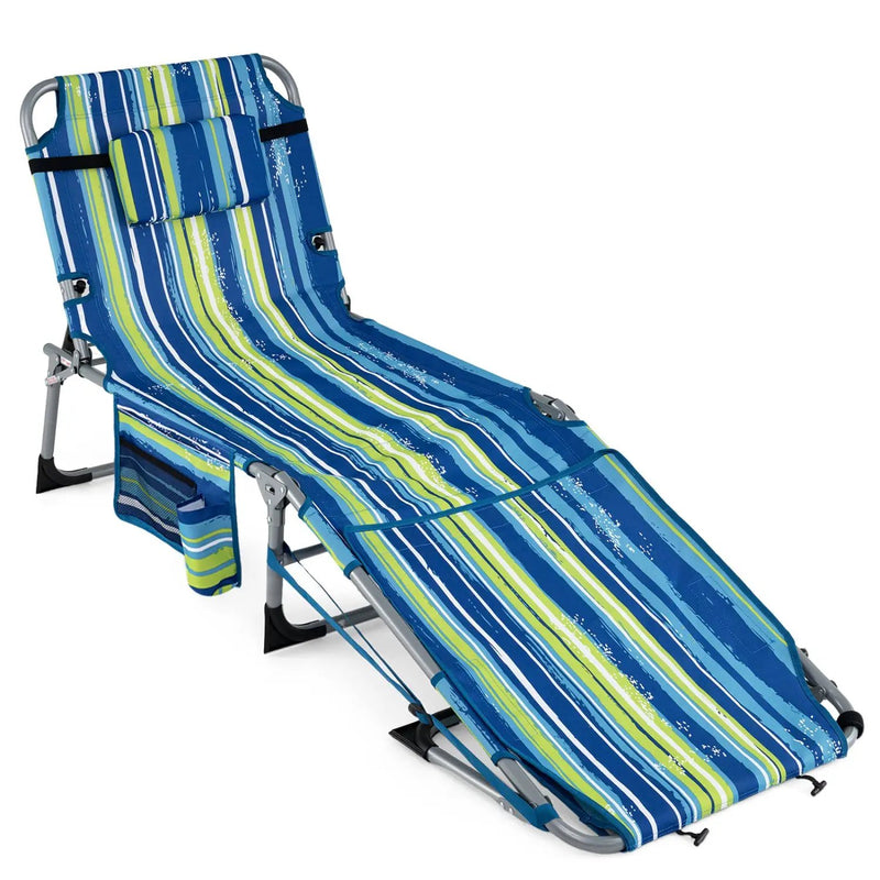 Tanning Chair with Face Arm Holes Portable Sunbathing Chair by DirectDeals