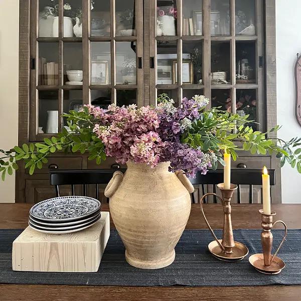 Aged Terracotta Vase with Handles by Decor Steals