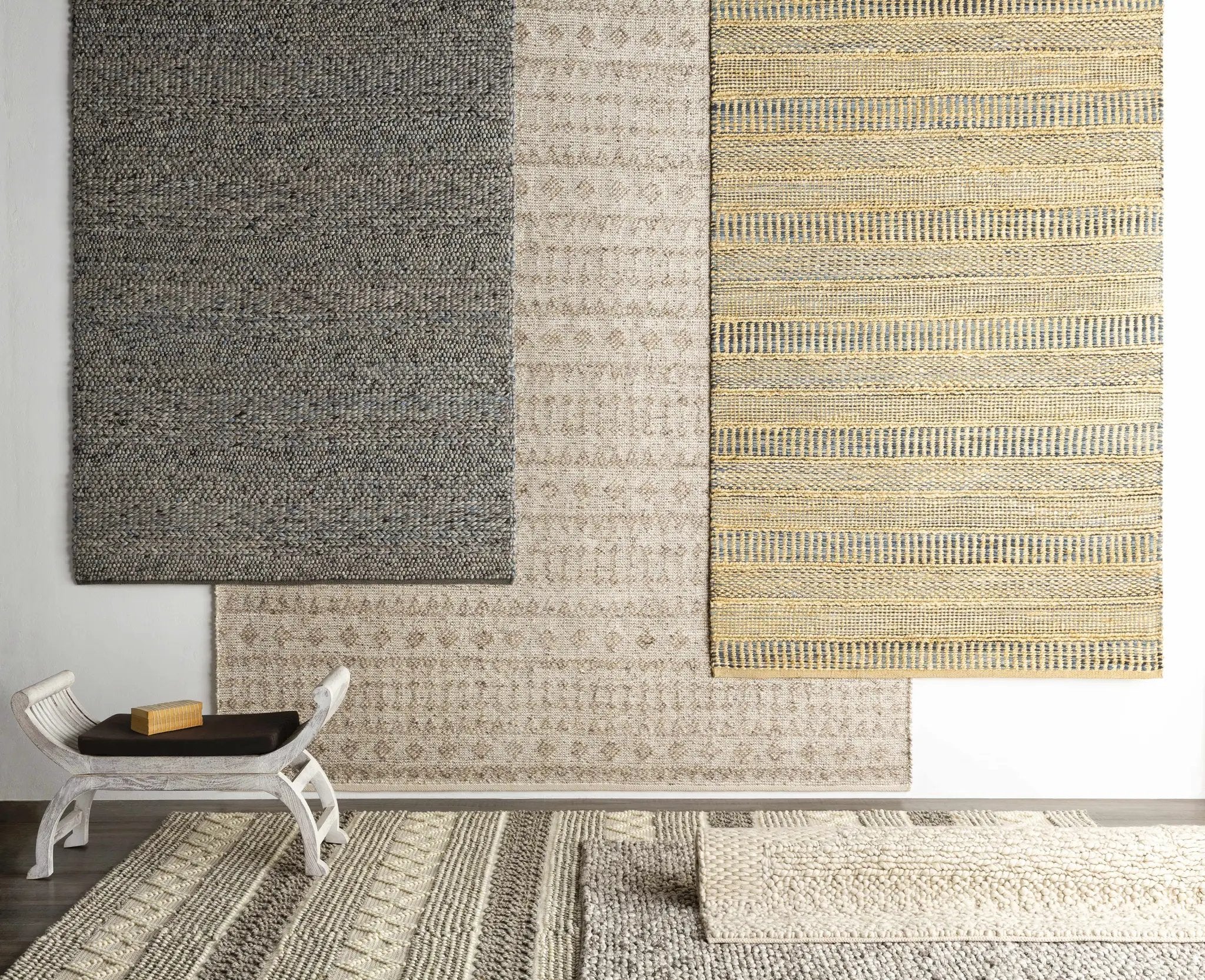 Whittington Gray&Cream Wool Rug - Clearance by Boutique Rugs