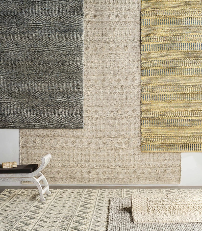Whittington Gray&Cream Wool Rug - Clearance by Boutique Rugs