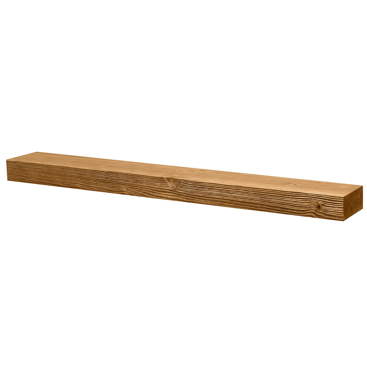 Textured Solid Floating Timber Fireplace Mantel Shelf by Dogberrycollections
