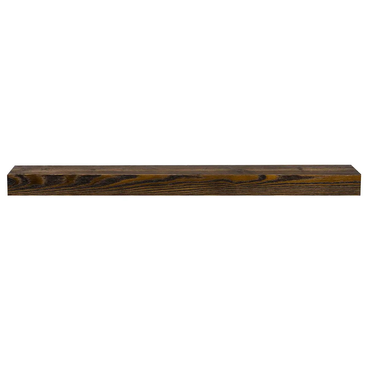 Textured Solid Floating Timber Fireplace Mantel Shelf by Dogberrycollections