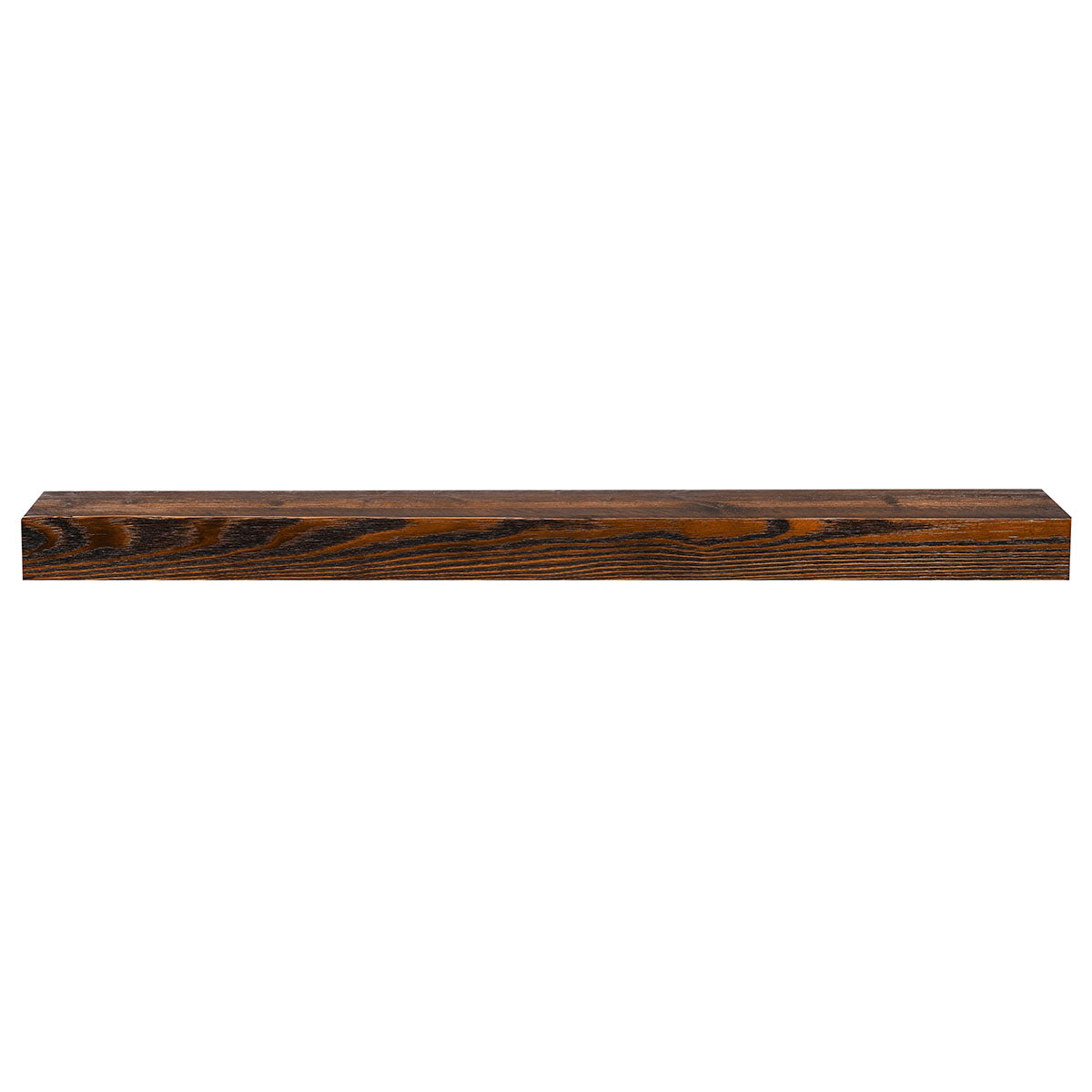 Textured Solid Floating Timber Fireplace Mantel Shelf by Dogberrycollections