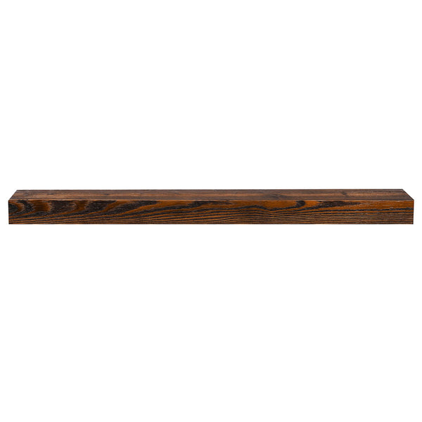 Textured Solid Floating Timber Fireplace Mantel Shelf
