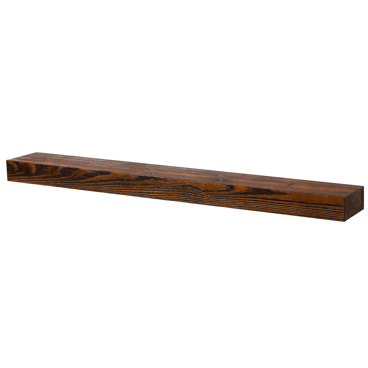 Textured Solid Floating Timber Fireplace Mantel Shelf by Dogberrycollections